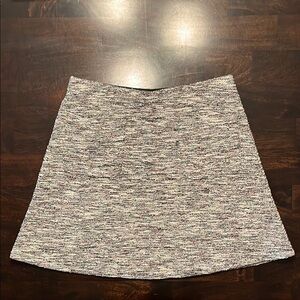 LOFT Black, White & Color Slub Soft Knit Skirt, Size M